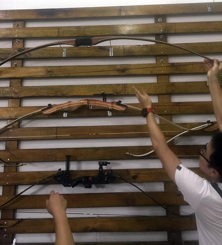 箭馆墙上秀的弓